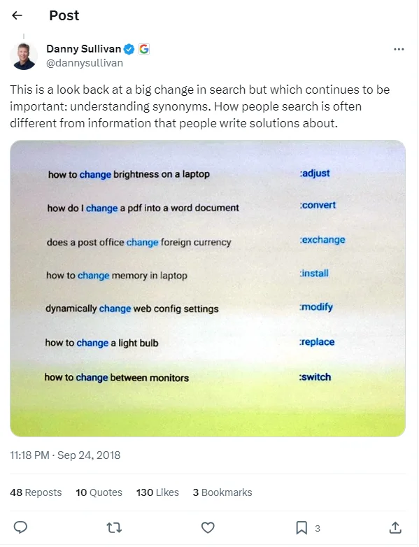 Danny Sullivan Tweets Talked about Big Change in Search