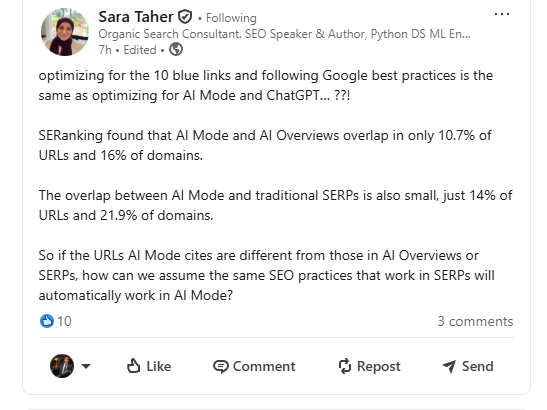Sara Taher explain GEO vs SEO